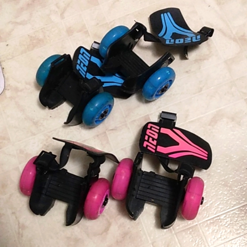 Neon Heel Wheels Shoe Skate Toy Set